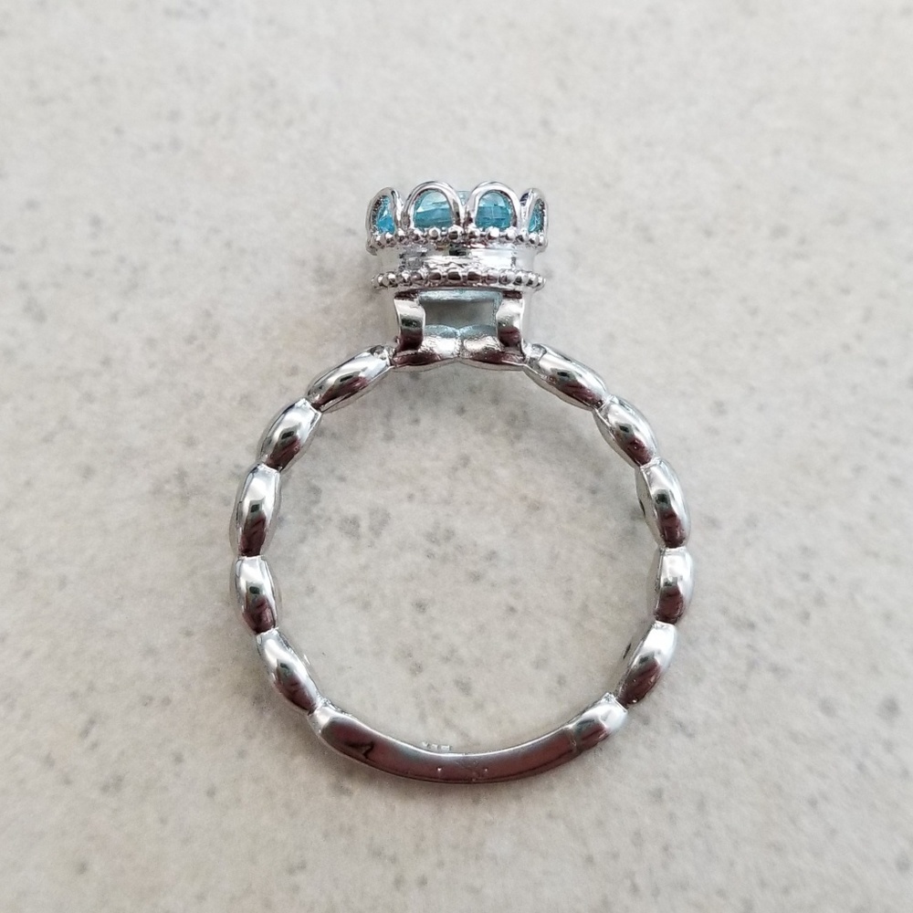 HOST PICK 2X!! 💍 Sterling Acqua Blue Solitaire - Picture 3 of 9